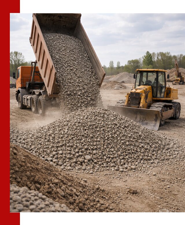 Доставка гравийного щебня фракции 40-70 в Воронеже