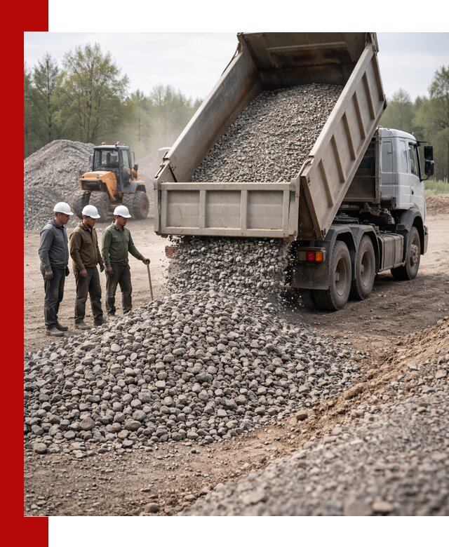 Доставка гравийного щебня фракции 70-120 в Воронеже