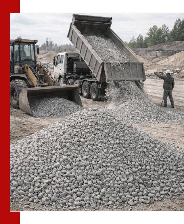 Доставка известнякового щебня фр. 5–20 в Воронеже