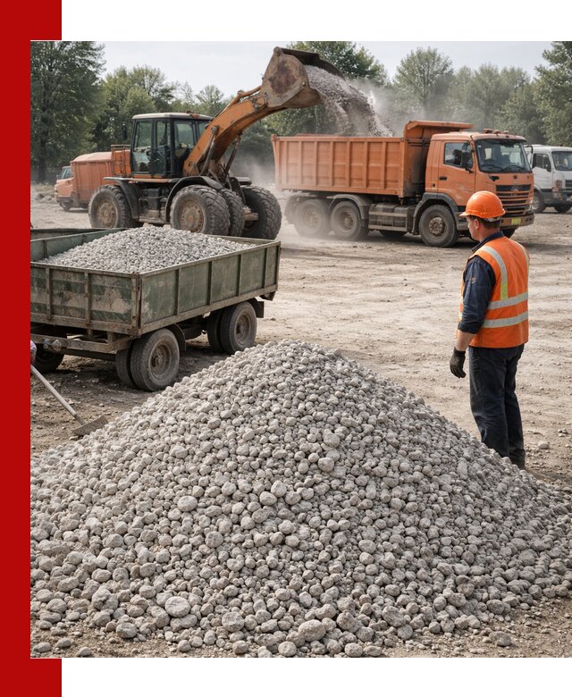 Доставка известнякового щебня фракция 20–40 в Воронеже