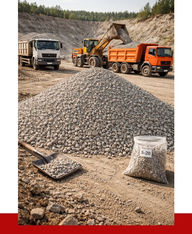Доломитовый щебень фр. 5-20 в Воронеже от 4511 р. | ПРОНЕРУДВрн
