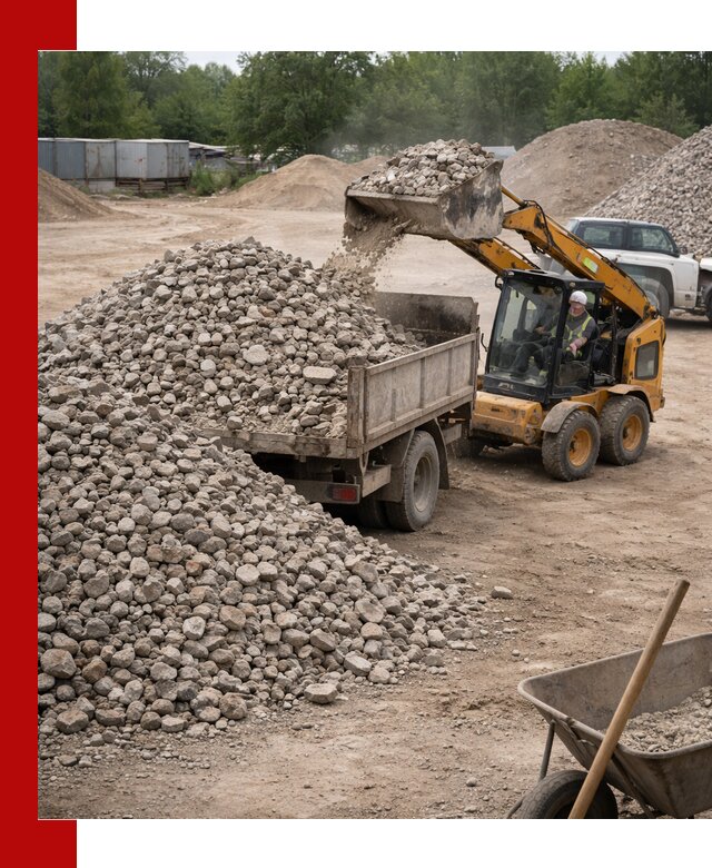 Доставка вторичного щебня в Воронеже для строительных работ