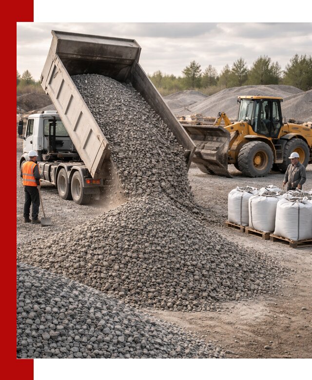 Бетонный щебень фракция 5–20 с доставкой в Воронеже