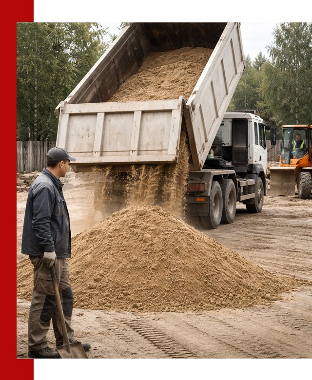 Доставка и продажа песка с разгрузкой в Воронеже