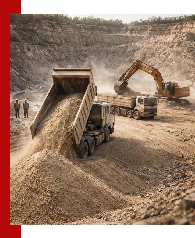 Карьерный песок навалом с доставкой в Воронеже