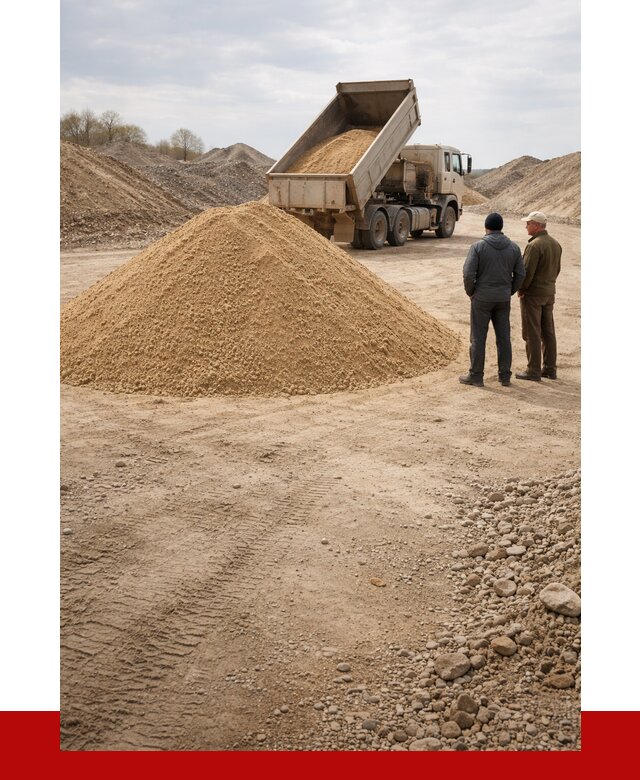 Карьерный песок крупнозернистый в Воронеже от 9130 р | ПРОНЕРУДВрн