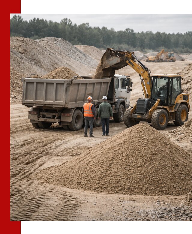Карьерный среднезернистый песок с доставкой в Воронеже