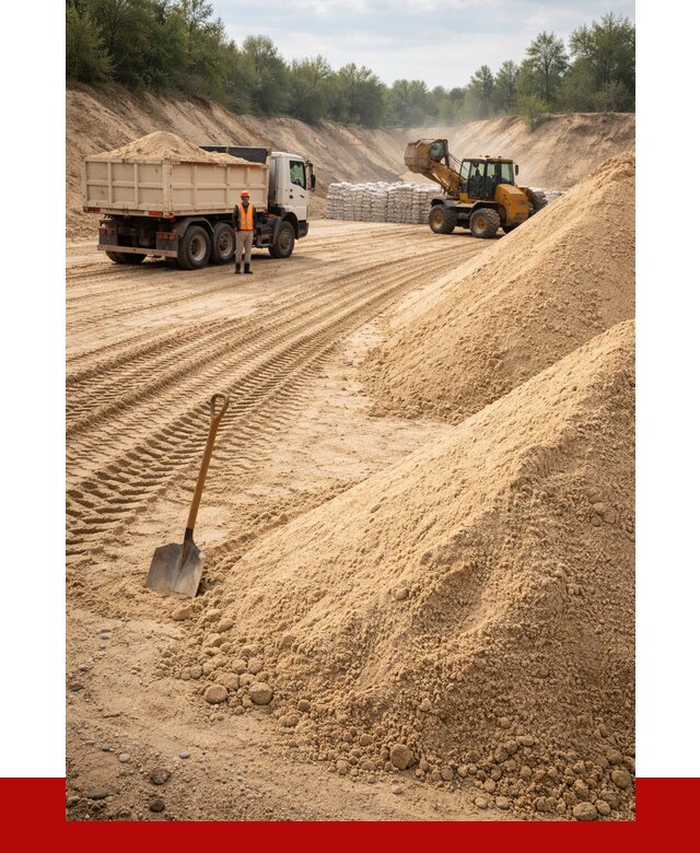 Карьерный песок мелкозернистый в Воронеже от 9667 р. | ПРОНЕРУДВрн