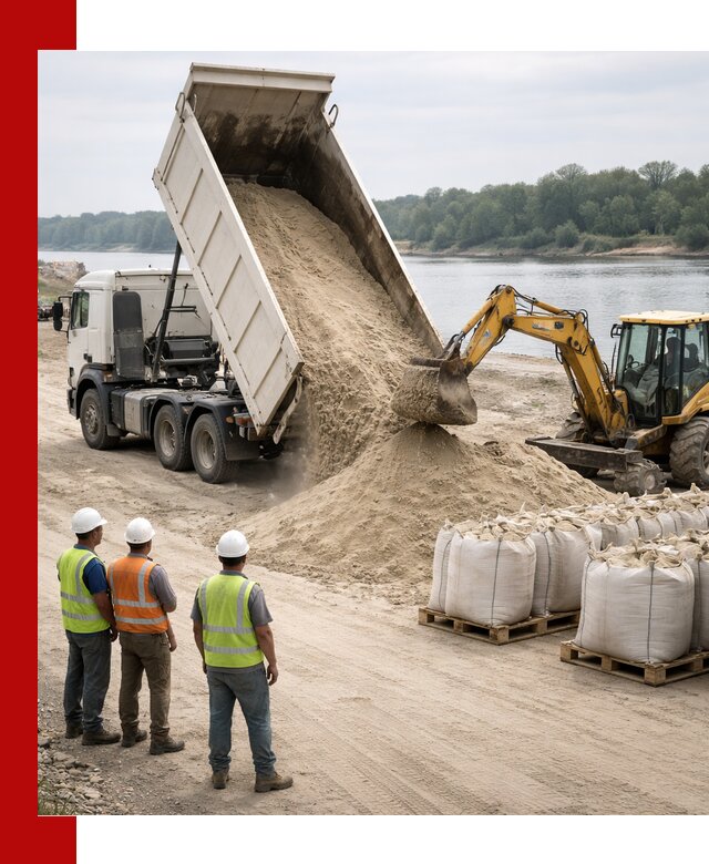 Доставка речного песка в Воронеже самосвалами и погрузкой
