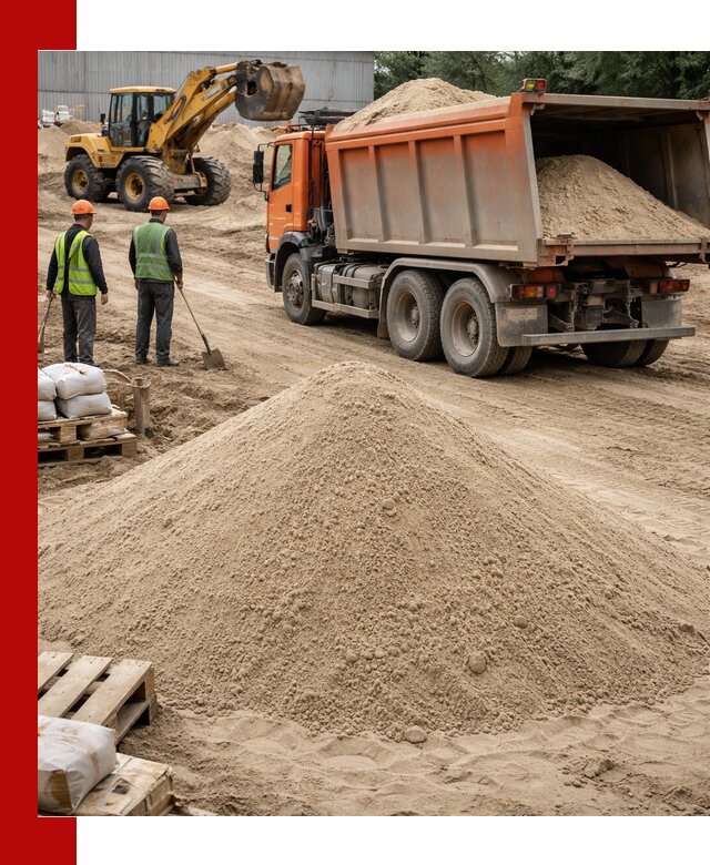 Доставка и продажа мытого речного песка в Воронеже