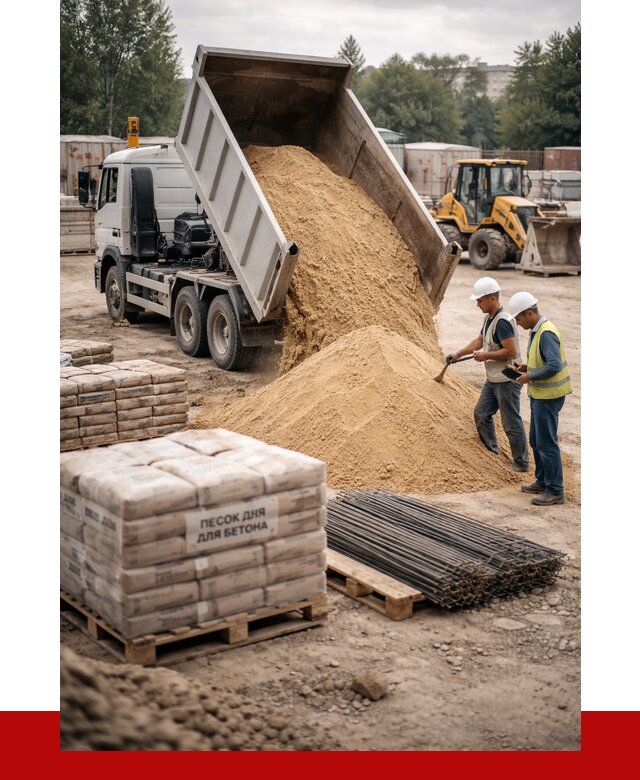 Песок для бетона в Воронеже от 2685 р. с доставкой, ПРОНЕРУДВрн