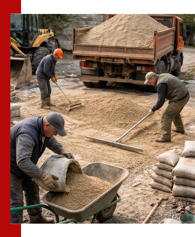 Поставка песка для стяжки в Воронеже с быстрой доставкой