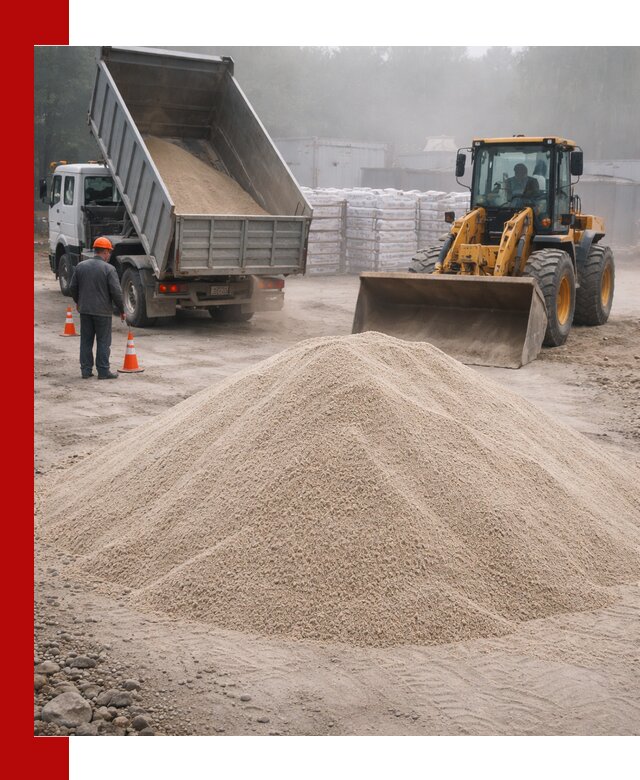 Кварцевый песок фракция 0–8 для стройработ в Воронеже