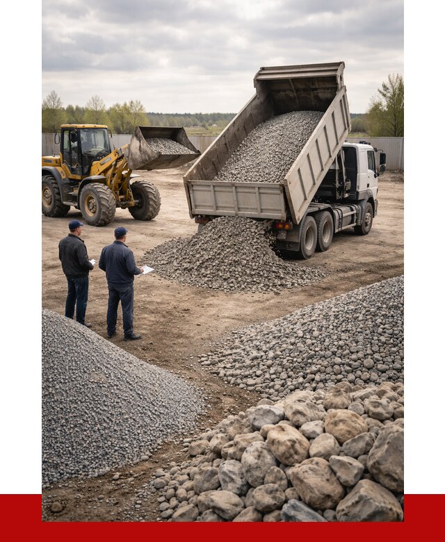 Гравий и камень с доставкой в Воронеже от 4511 р. - ПРОНЕРУДВрн