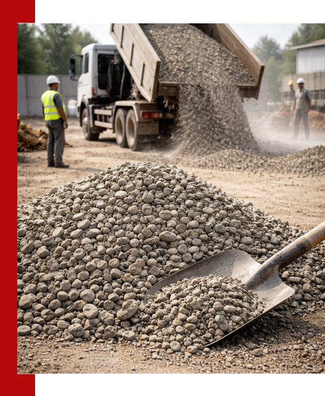 Доставка гравия фракции 20-40 в Воронеже с самосвалами