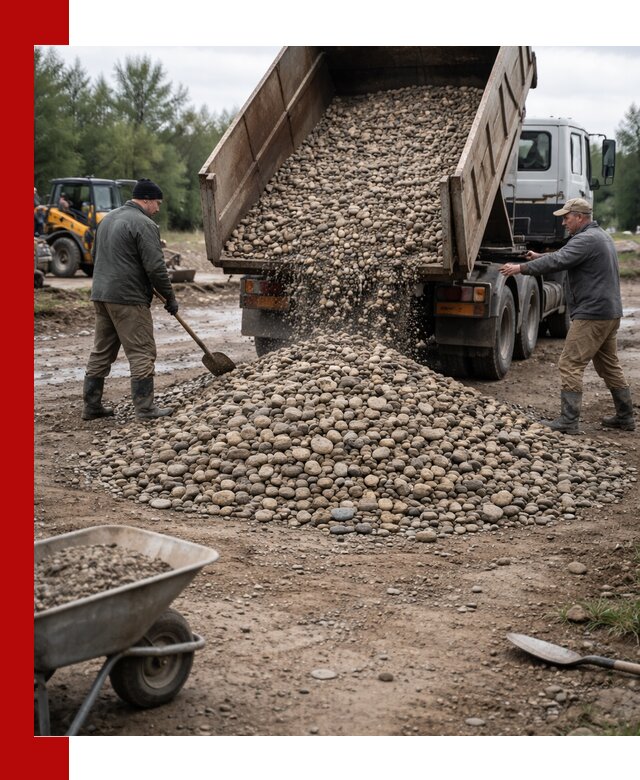 Доставка гальки речной оптом и в розницу в Воронеже