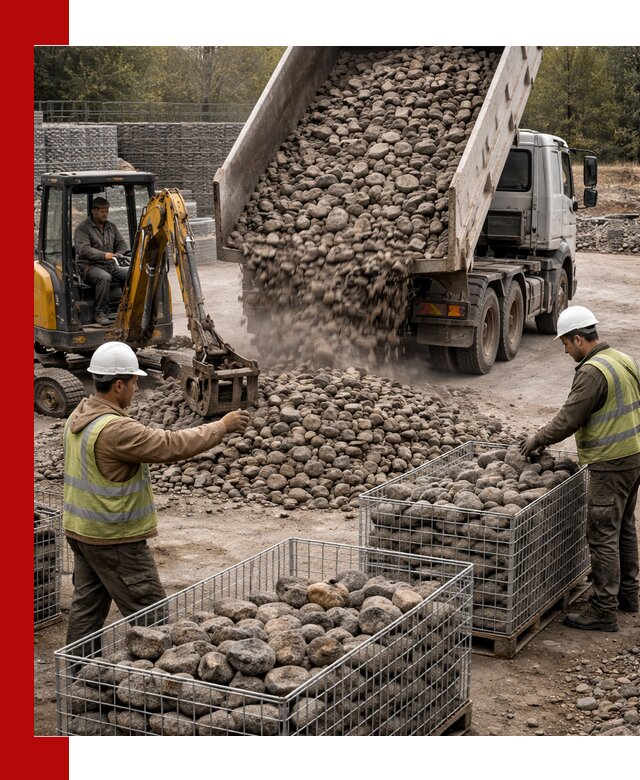 Камень для габионов фракция 100–201 в Воронеже