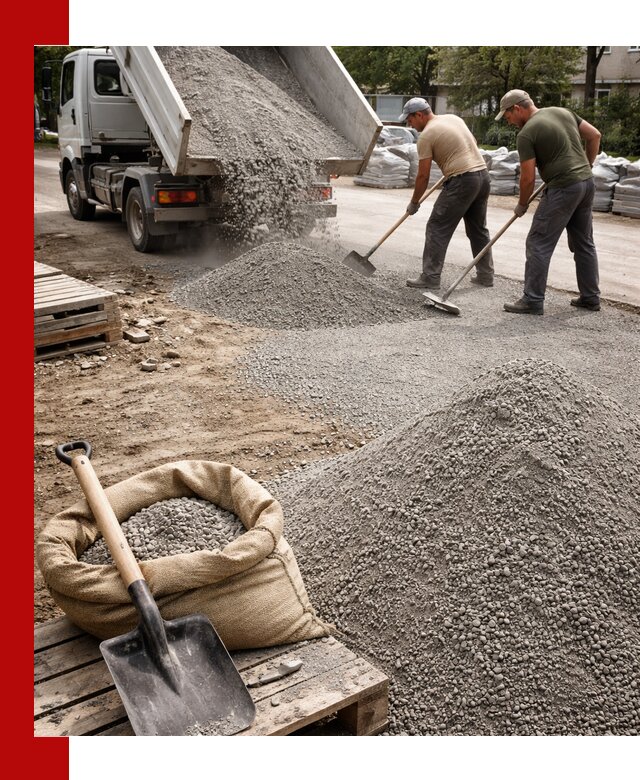 Отсев для тротуарной плитки в Воронеже — доставка и укладка