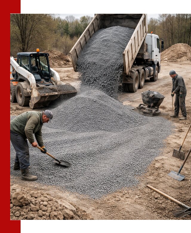 Отсев для подсыпки в Воронеже — доставка и подсыпка на участок