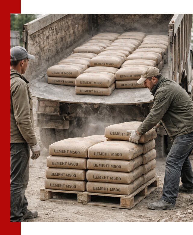 Цемент М500 с доставкой самосвалом в Воронеже