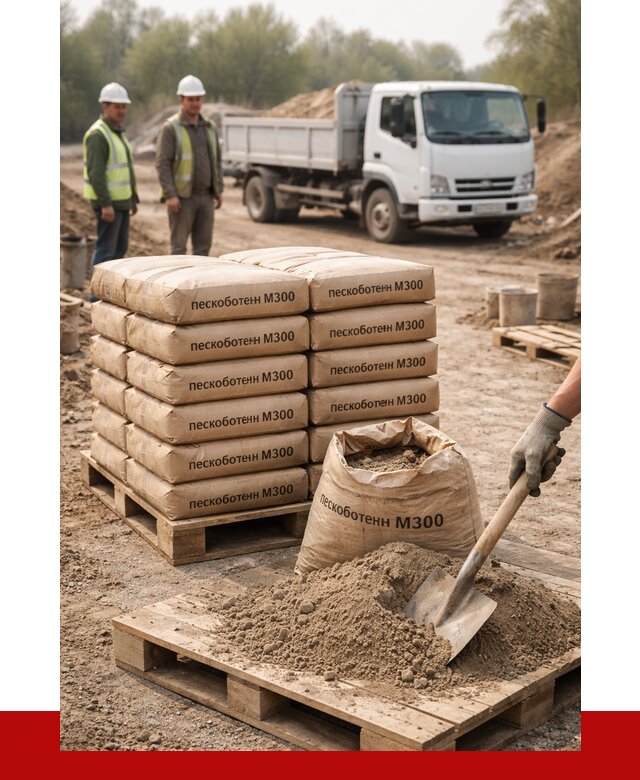 Пескобетон М300 в Воронеже с доставкой от 4995 р. за куб | ПРОНЕРУДВрн
