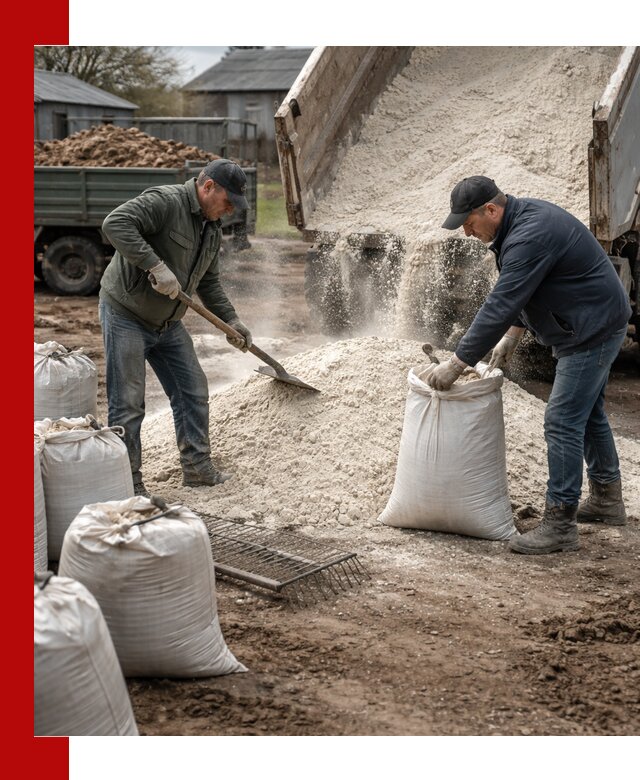 Доставка извести пушонки в Воронеже оптом и мелким оптом