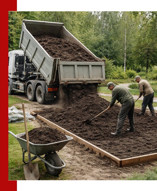 Доставка грунта для озеленения и благоустройства в Воронеже