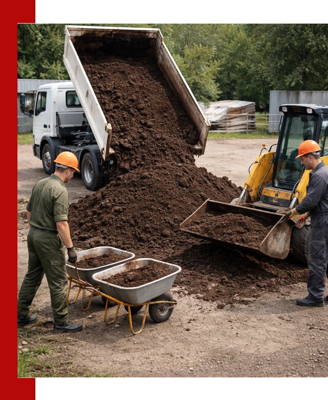 Доставка торфо-земляной смеси в Воронеже для огорода и ландшафта