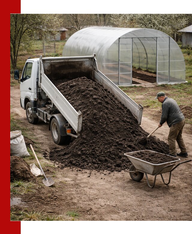 Чернозем для теплицы с доставкой в Воронеже