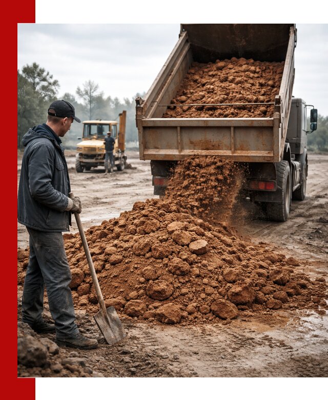 Глина для засыпки в Воронеже с доставкой самосвалами