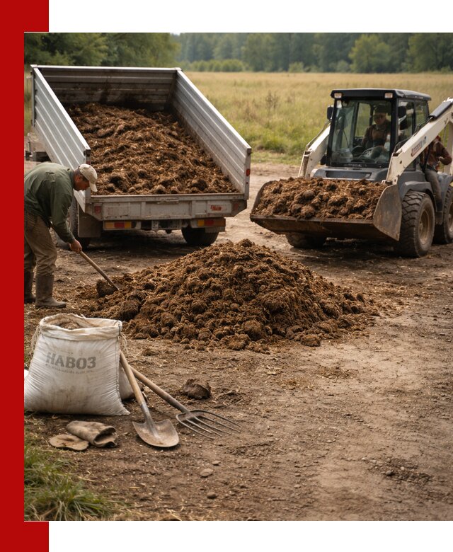 Доставка конского навоза в Воронеже с разгрузкой и доставкой на объект