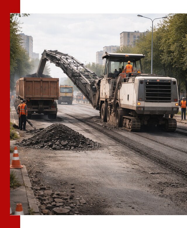 Фрезерованный асфальт в Воронеже — удаление и вывоз старого покрытия