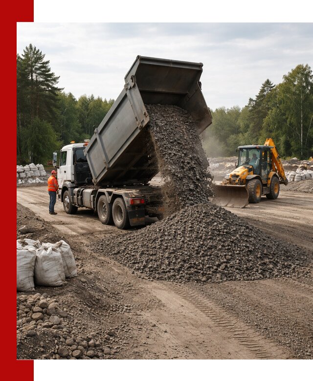 Доставка дробленого асфальта в Воронеже для дорожных работ