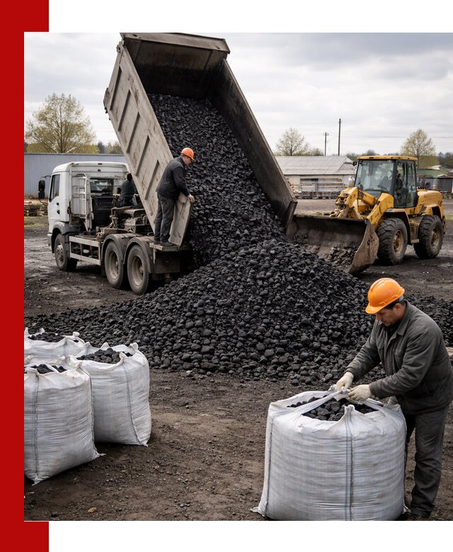 Доставка каменного угля в Воронеже оптом и в розницу