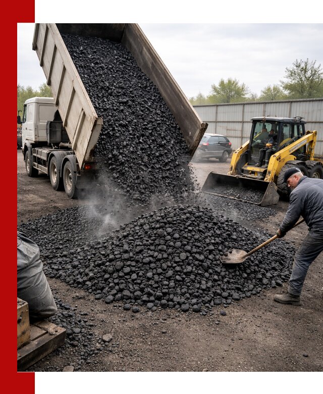 Доставка угля орех в Воронеже оптом и в розницу