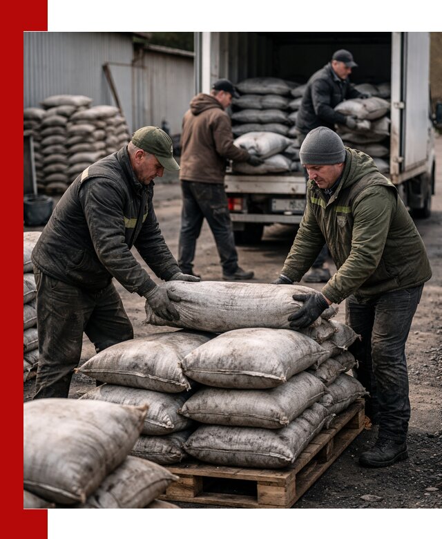 Доставка угля в мешках по выгодным ценам в Воронеже