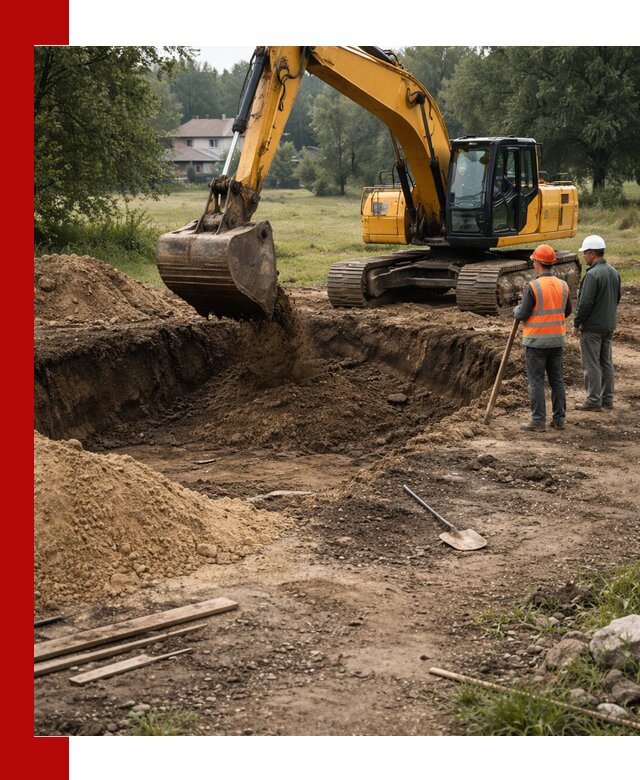 Рытье котлована под фундамент в Воронеже (быстро и недорого)