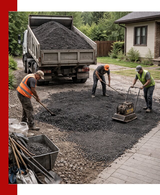 Асфальтовая крошка для двора с доставкой в Воронеже